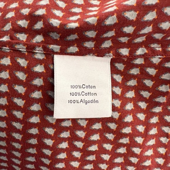 Hermes Penguin Imprinted Fitted Cotton Shirt 15 1/2 39 Blackcurrant France NWT - Picture 9 of 10